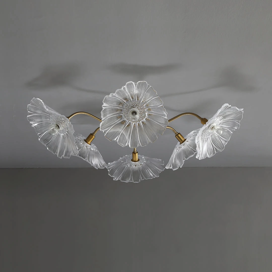Vakkerlight Lotus Leaf Glass Ceiling Lamp