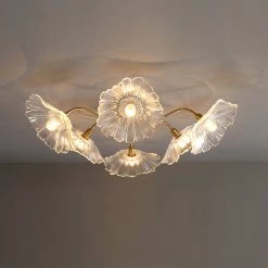 Vakkerlight Lotus Leaf Glass Ceiling Lamp