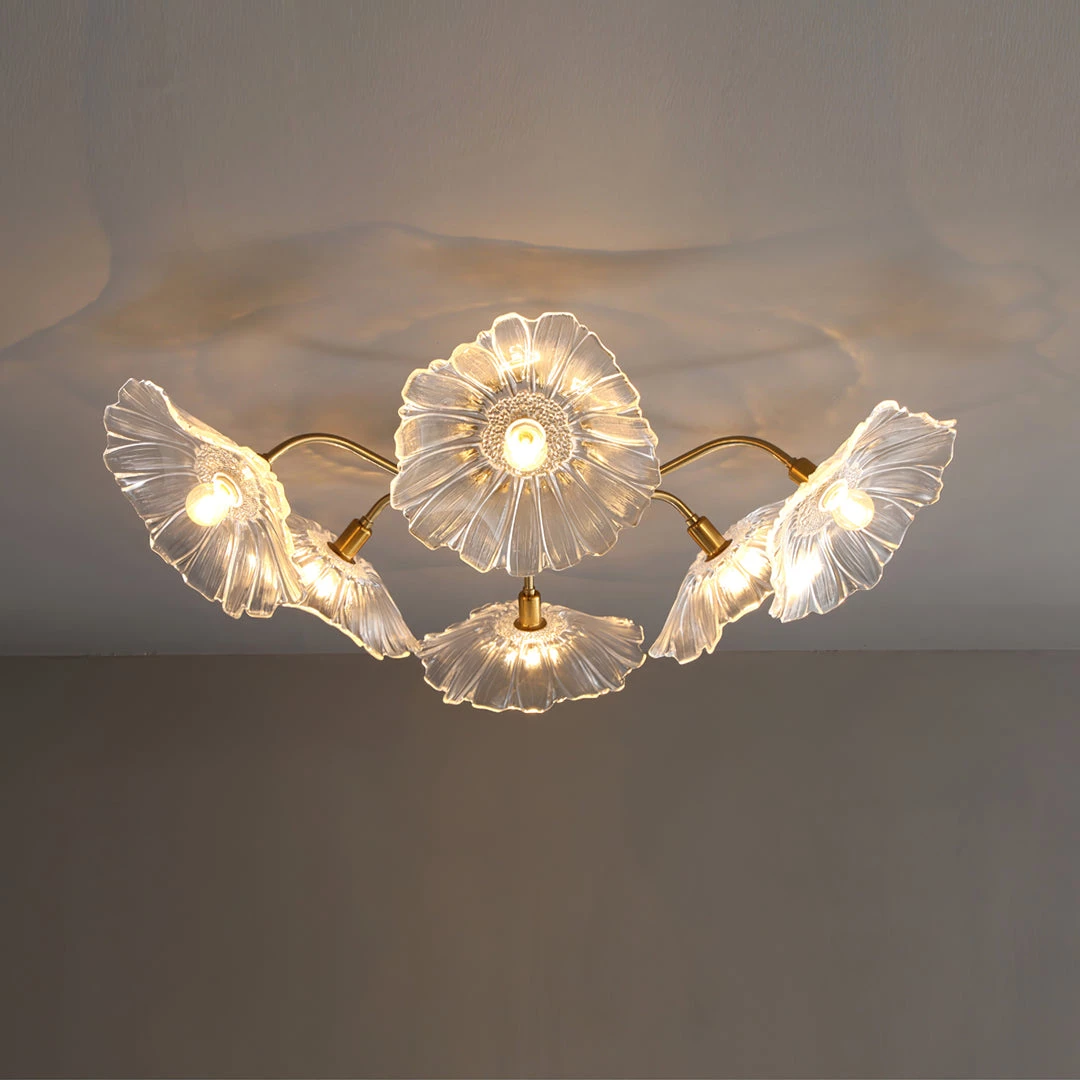 Vakkerlight Lotus Leaf Glass Ceiling Lamp