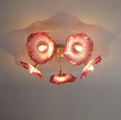 Vakkerlight Lotus Leaf Glass Ceiling Lamp