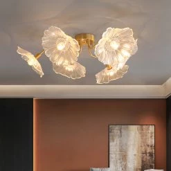 Vakkerlight Lotus Leaf Glass Ceiling Lamp