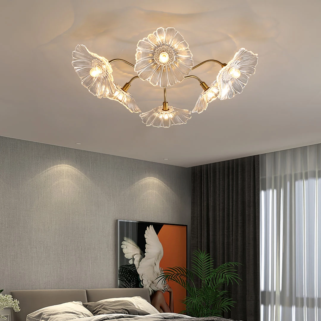 Vakkerlight Lotus Leaf Glass Ceiling Lamp