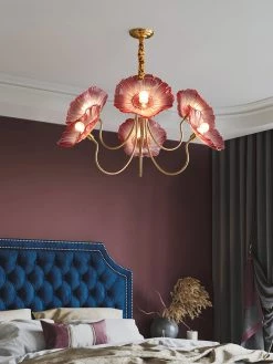 Vakkerlight Chandeliers Lotus Leaf Glass Chandelier