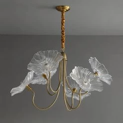 Vakkerlight Chandeliers Lotus Leaf Glass Chandelier