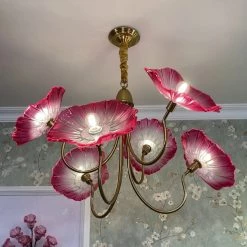 Vakkerlight Chandeliers Lotus Leaf Glass Chandelier