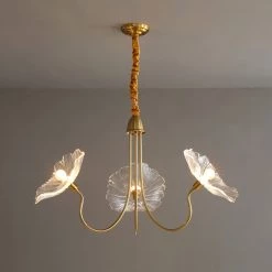 Vakkerlight Chandeliers Lotus Leaf Glass Chandelier