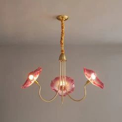 Vakkerlight Chandeliers Lotus Leaf Glass Chandelier