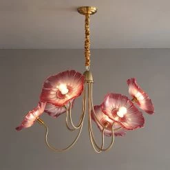 Vakkerlight Chandeliers Lotus Leaf Glass Chandelier
