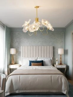 Vakkerlight Chandeliers Lotus Leaf Glass Chandelier