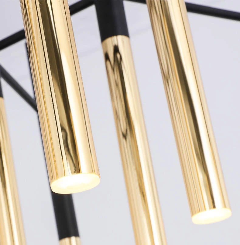 Vakkerlight Metal Tubular Chandelier Chandeliers