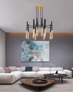 Vakkerlight Metal Tubular Chandelier Chandeliers