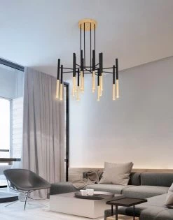 Vakkerlight Metal Tubular Chandelier Chandeliers