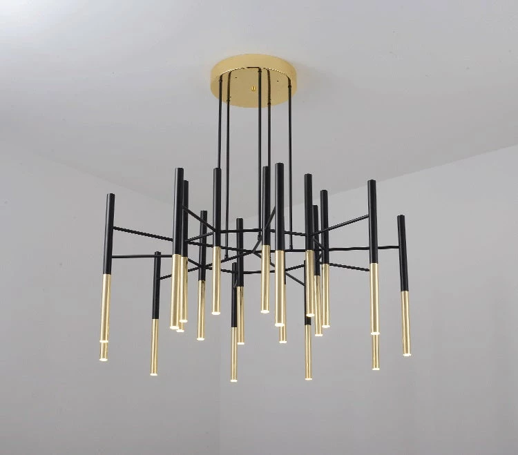 Vakkerlight Metal Tubular Chandelier Chandeliers