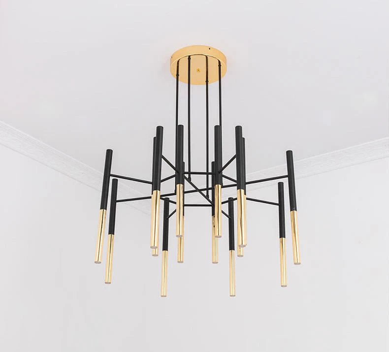 Vakkerlight Metal Tubular Chandelier Chandeliers