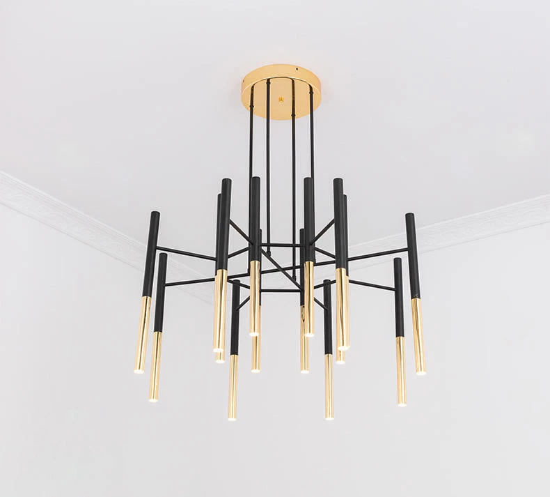 Vakkerlight Metal Tubular Chandelier Chandeliers