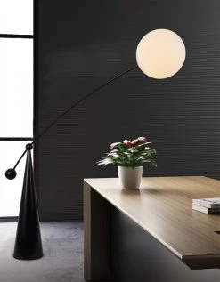 Vakkerlight All Rooms Opal Arc Floor Lamp