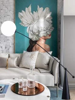 Vakkerlight All Rooms Opal Arc Floor Lamp