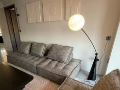 Vakkerlight All Rooms Opal Arc Floor Lamp