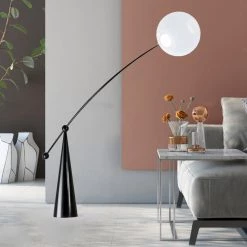 Vakkerlight All Rooms Opal Arc Floor Lamp