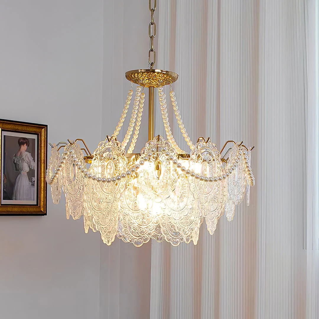Vakkerlight Chandeliers Pearls Glass Chandelier