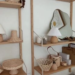 Vakkerlight Table Lamps Rattan Pleated Table Lamp