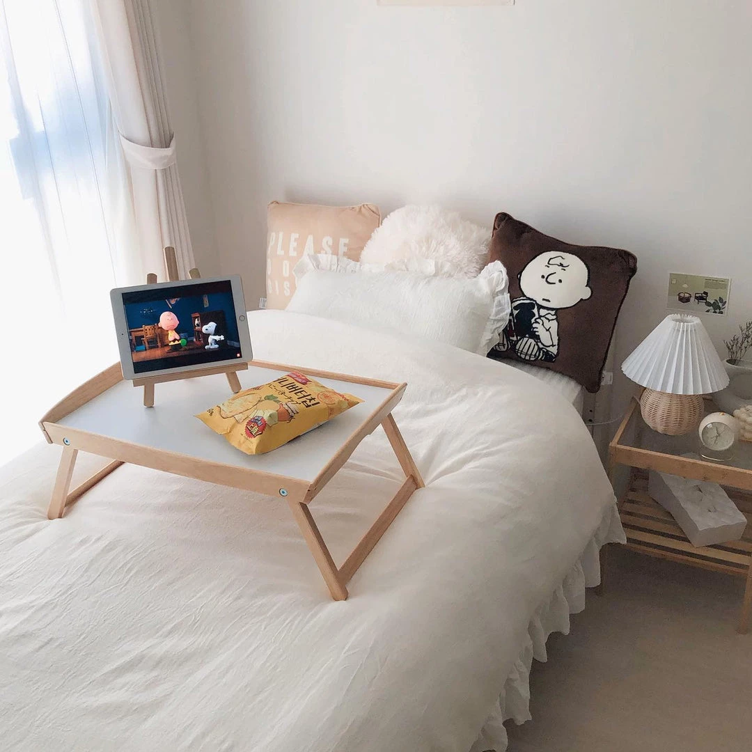 Vakkerlight Table Lamps Rattan Pleated Table Lamp