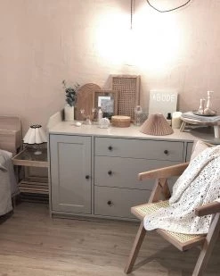 Vakkerlight Table Lamps Rattan Pleated Table Lamp