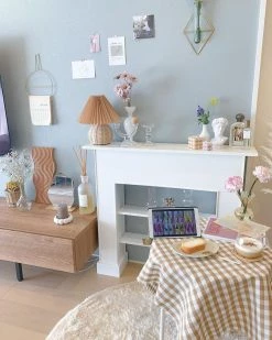 Vakkerlight Table Lamps Rattan Pleated Table Lamp