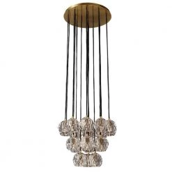 Vakkerlight Pendant Lights Crystal Ball Linear Round Chandelier