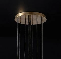 Vakkerlight Pendant Lights Crystal Ball Linear Round Chandelier
