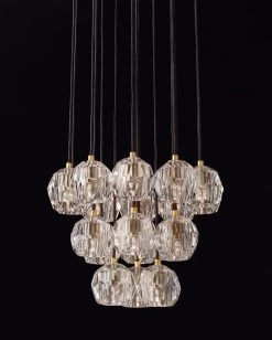 Vakkerlight Pendant Lights Crystal Ball Linear Round Chandelier