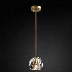 Vakkerlight Pendant Lights Crystal Ball Linear Round Chandelier