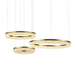 Vakkerlight Pendant Lights Round Ring Crystal Chandeliers