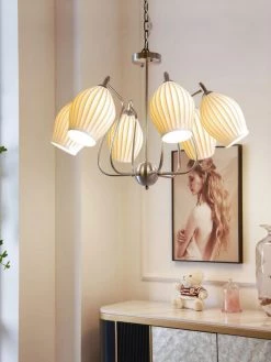 Vakkerlight Ceramic Ribbed Chandelier