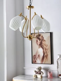 Vakkerlight Ceramic Ribbed Chandelier
