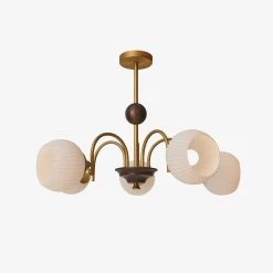 Vakkerlight Sculptural Glass Ribbed Chandelier