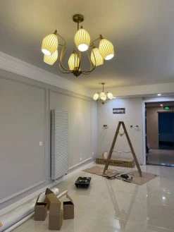 Vakkerlight Ceramic Ribbed Chandelier