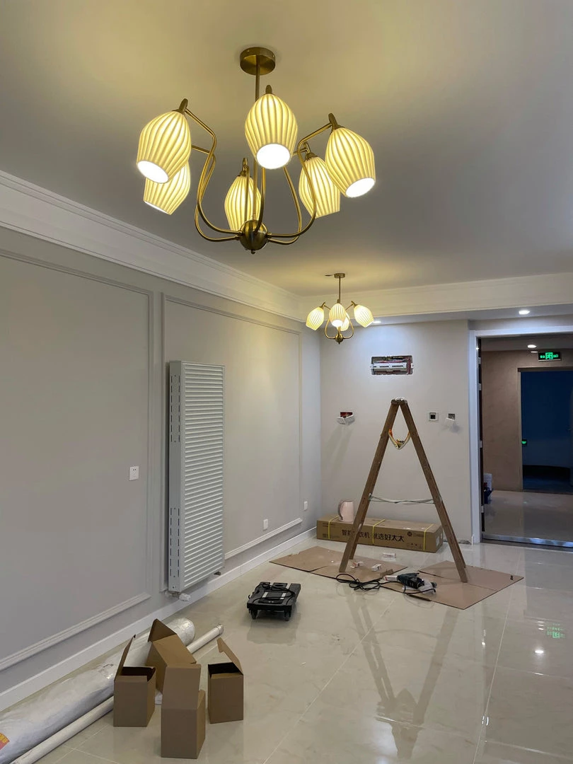 Vakkerlight Ceramic Ribbed Chandelier