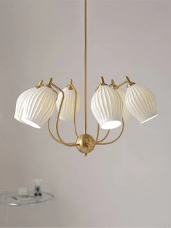 Vakkerlight Ceramic Ribbed Chandelier