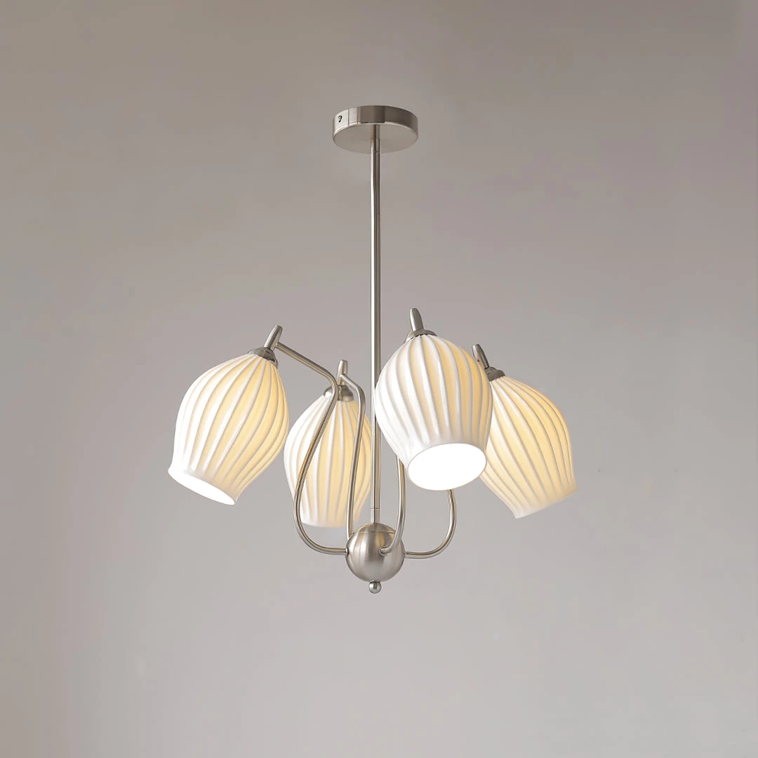 Vakkerlight Ceramic Ribbed Chandelier