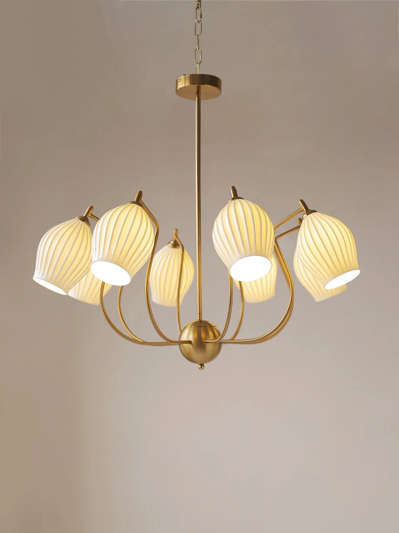 Vakkerlight Ceramic Ribbed Chandelier