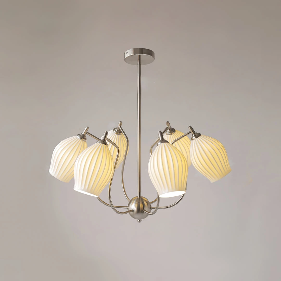 Vakkerlight Ceramic Ribbed Chandelier