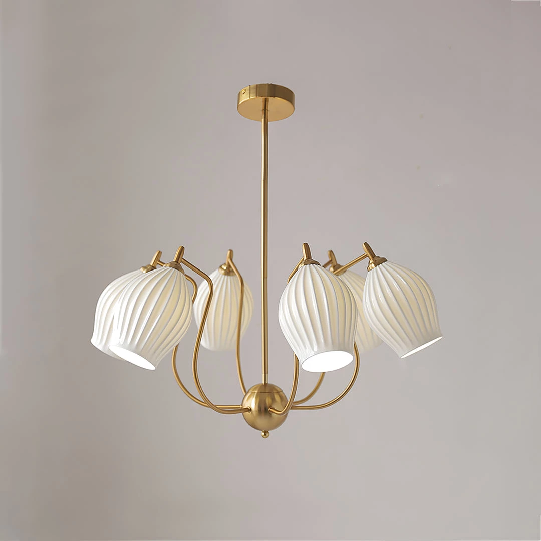Vakkerlight Ceramic Ribbed Chandelier