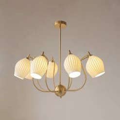 Vakkerlight Ceramic Ribbed Chandelier