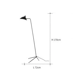 Vakkerlight Serge Mouille Floor Lamp