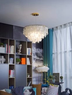 Vakkerlight Pendant Lights Shell Wind Chime Chandelier