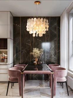 Vakkerlight Pendant Lights Shell Wind Chime Chandelier