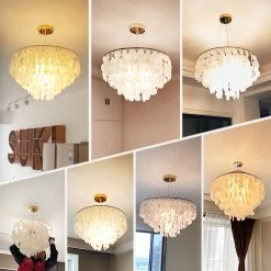 Vakkerlight Pendant Lights Shell Wind Chime Chandelier