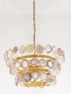 Vakkerlight Chandeliers Slice Agate Tower Chandelier