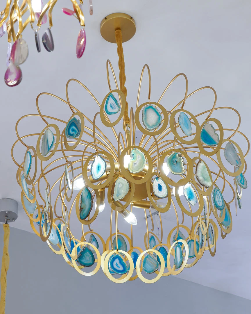 Vakkerlight Luxury Pendant Slice Agate Chandelier